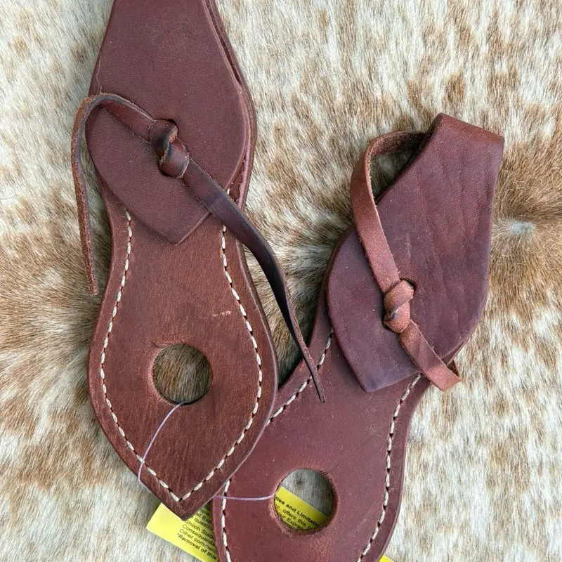 Oiled Leather Pair of Western Slobber Straps