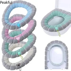 Comfortable Toilet Seat Cover – Washable & Reusable Cushion with Warm Filling, Hygienic Protection, Essential for Daily Bathroom Use & Family Comfort