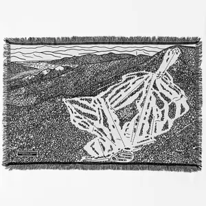 Waterville Valley, New Hampshire Ski Trail Map Blankets