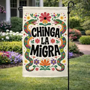 Chinga La Migra Spring Garden Flag, Anti ICE, Fck ICE Flag Liberal Protest Sign,Fdt Anti Maga Republican Fck Trump, Liberal Protest Flag, Social Justice Flag