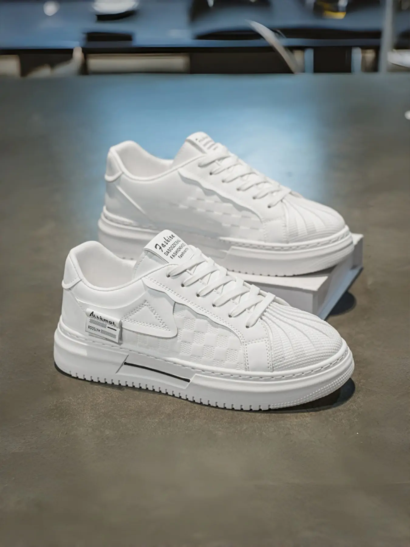 New Trendy Versatile Casual Athletic Shoes - Checkerboard Platform Sneakers