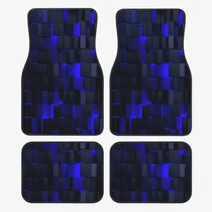 Blue Pattern Car Floor Mats Set, Automotive Floor Mats, Polyester Fiber Carpet for Sedans Suvs Vans, Perfect Gift for Men Women, Universal Fit