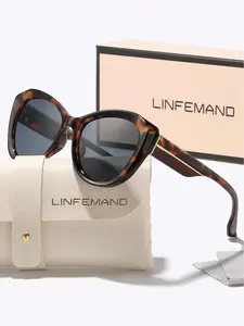 Unisex Vintage Trendy Tortoiseshell Cat Eye Frame, Retro Fashionable Tinted Lens Sunglasses for Women & Men, Fashion Modern Accessories for Everyday Use