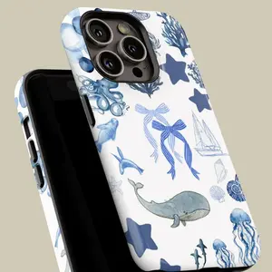 Ocean Collage Phone Case for iPhone 16 15 14 13 12 Pro Max, Nautical Protective Cover for Samsung Galaxy S23 S24 S25 for iPhone 13