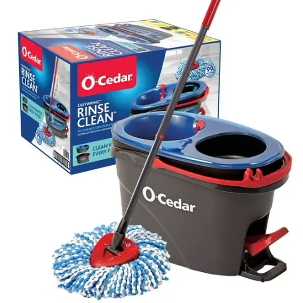 O-Cedar RinseClean Spin Mop With 2-Tank System and Microfiber Mop Head O-Cedar RinseClean Spin Mop With 2-Tank System and Microfiber Mop Head