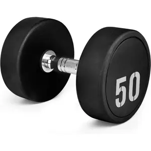 Urethane Dumbbells with Anti-Slip Knurled Handle 5-50LBS for Muscle Building - Sold Individually