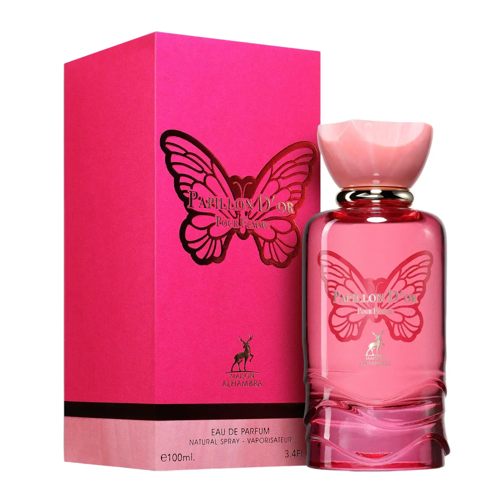 Maison Alhambra Papillon D'or Pour Femme for Women Eau de Parfum Spray, 3.4 Ounce
