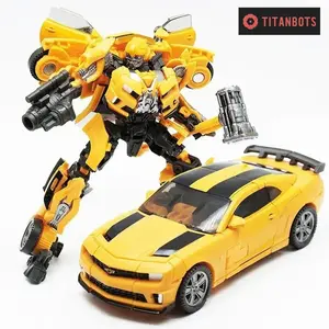 Yellow Wasp Mech Warrior Transforming Action Figure 8.7inches Anime Model Collectible Figurine