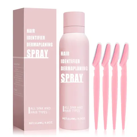 QIUFSSE Women's Moisturizing Alcohol-Free Hair Removal Mousse - Dermaplaning Prep, Face & Body Shaving, Self Care Product, Bottle, Multi-Pack, 24-Month Shelf Life