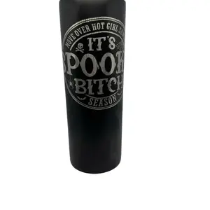 Spooky bitch season laser engraved Halloween fall tumbler Bottle Drinkware Water Bottles Mug Cup Portable Bottled Reusable Washable
