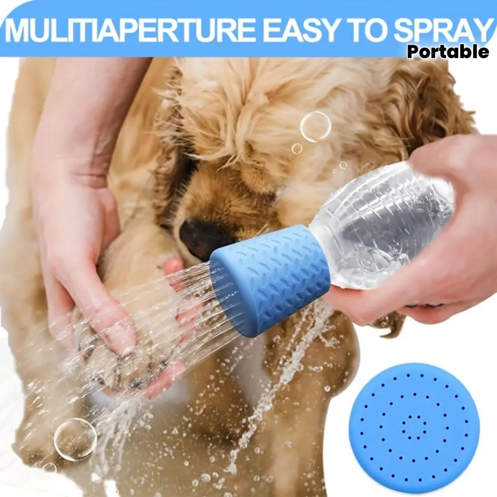 Innovative Silicone Pet Shower Head, Portable Pet Washing Nozzle, Multifunctional Accessory for Dog Bathing and Outdoor Drinking, Silicone Shower Head, Dog Shower Sprinkler, Outdoor Pet Cleaning Supplies, Paw Washer
