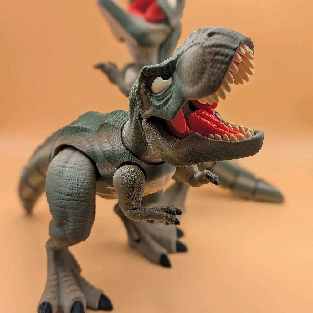 3D Printed Articulated T-Rex Collectible | Premium Multicolor Dinosaur Figure