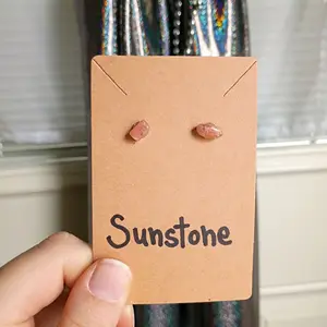 Sunstone Crystal Stud Earrings