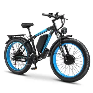 V3  Dual Motor Electric Bike for Adults Peak 3000W 48V 22-4Ah Removable Battery Electric Bike 26 Inch Mountain Ebike 21 Speed Electric Dirt E Bikes Front Suspension UL Certified 28mph  e bike ebike e-bike electric adventure bike