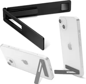 Cell Phone Kickstand, vertical and horizontal aluminum desk phone holder, adjustable desk phone holder compatible with iPhone 15/14/13/12 Samsung Huawei all smartphones