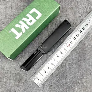 CRKT5915 Outdoor Folding  All Steel Handle Mini  Outdoor  Portable Pocket    Tactical Folding Blade sharp surgical carbon steel edc  men High Hardness Stainless Steel Folding  Tactical Pink Ladies Rescue  mens  pocket   button  Hand Forged Camping Fantasy