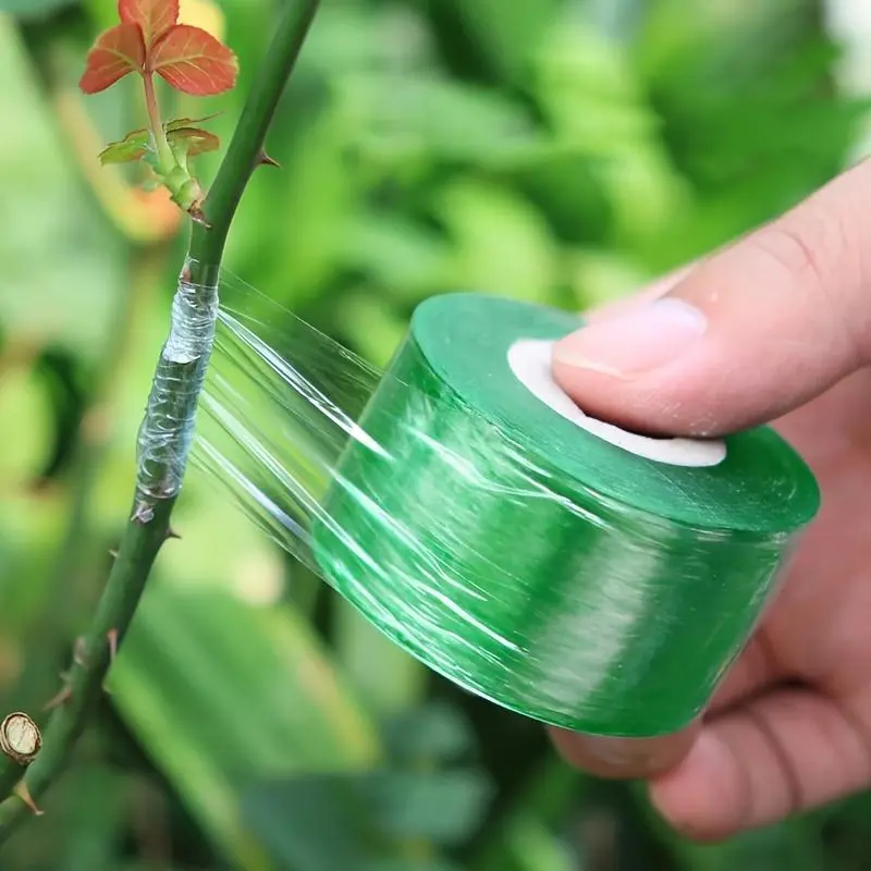 1 Roll of High-Quality Self-Adhesive Grafting Tape - 1.18inch Wide, Durable Plastic, No-Knot Needed for Fruit Tree Seedlings & Budding Straps, Grafting Tools for Fruit Trees, Garden Plant Supplies