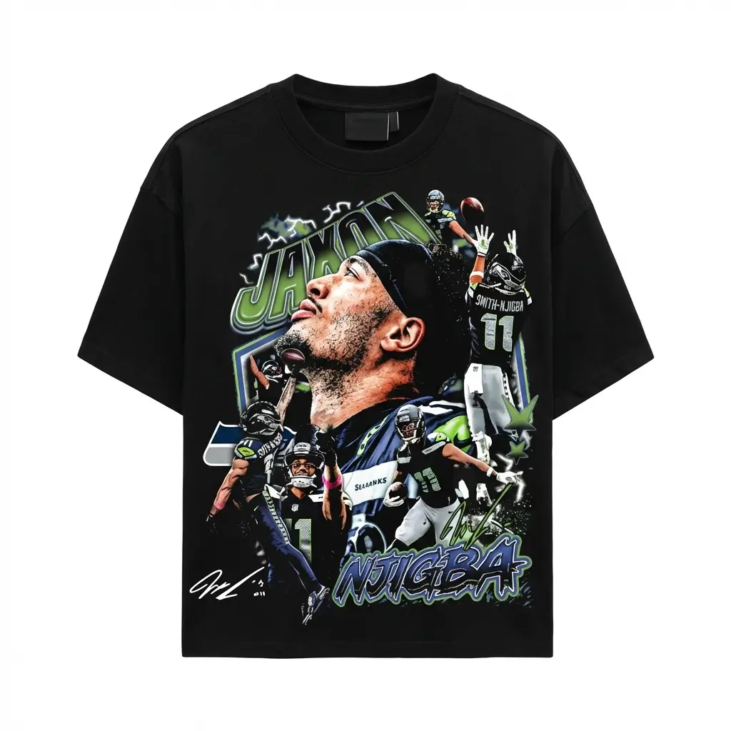 Jaxon Smith-Njigba 11 Slam Dunk Celebration Acid Washed Lightweight  T-Shirt, The JSN Shirt, The Hawks Shirt, Sunday Football Shirt, Game Day Shirt graphic t-shirts Men's and women's T-shirts: Unisex cotton T-shirts: Unique gift T-shirts