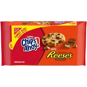 NABISCO CHIPS AHOY! Peanut Butter Cup Chocolate Cookies, Family Size, 14.25 Ounce (Pack of 1)
