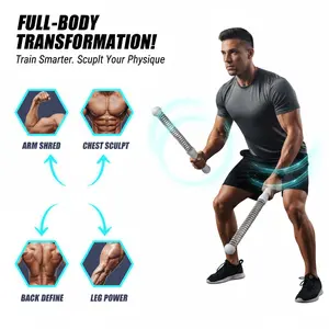 Ropeless Battle Ropes for Home Gym-Portable Cordless Training Rope Fitness Equipment for Men & Women,Weighted Workout Ropes for HIIT,Versatile Exercise Equipment for Home and Travel(Gray)