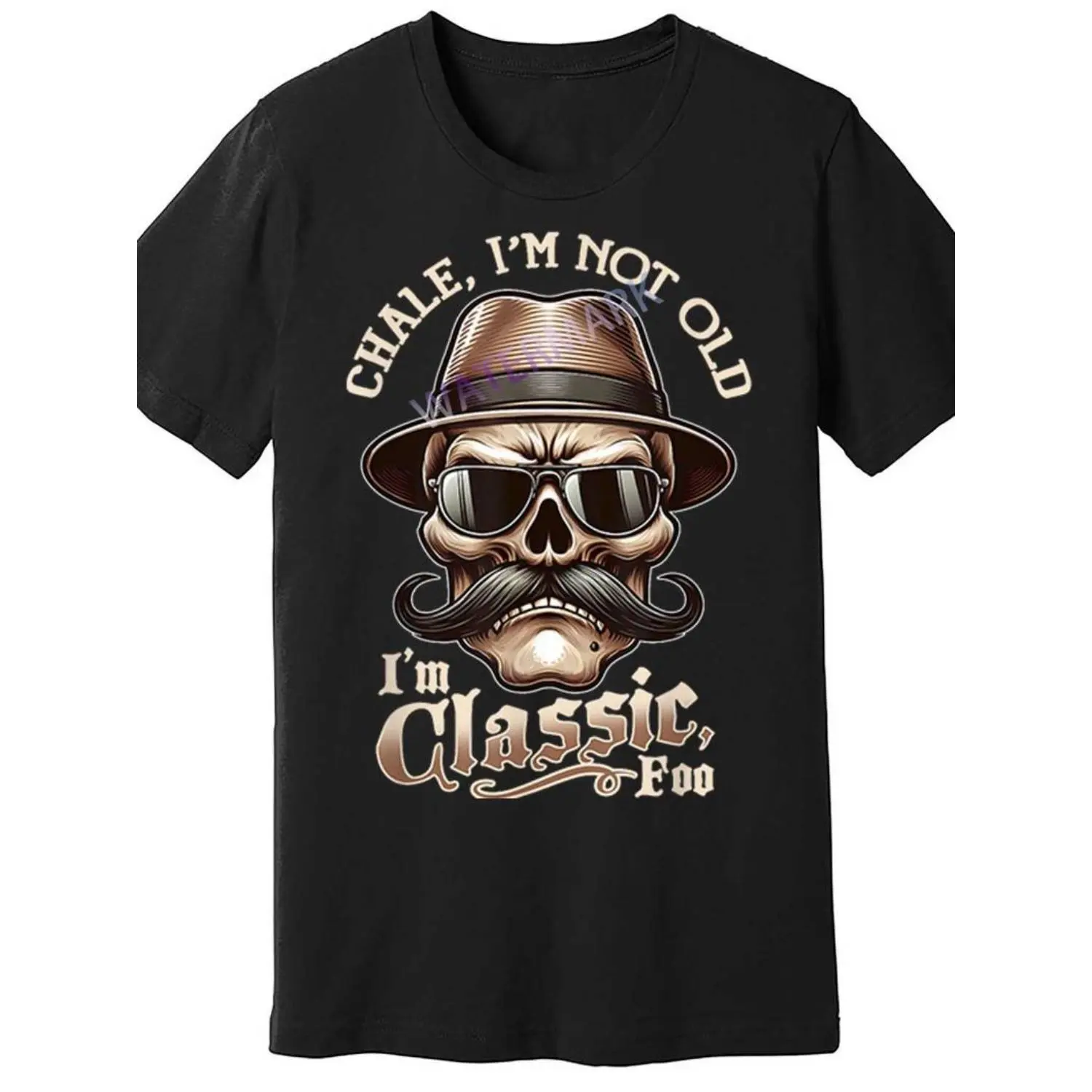 Men's 100% Cotton Fitted Short-Sleeve Tops - Funny "I'm Not Old, I'm Classic Foo" Graphic, Cute Lowrider Chicano Style, All Seasons Lowrider Cholo T-Shirts, Lowrider Chicano Style Men's Short-Sleeve T-Shirts, Round, Normal Type, Vintage, Shortsleeve, Mens