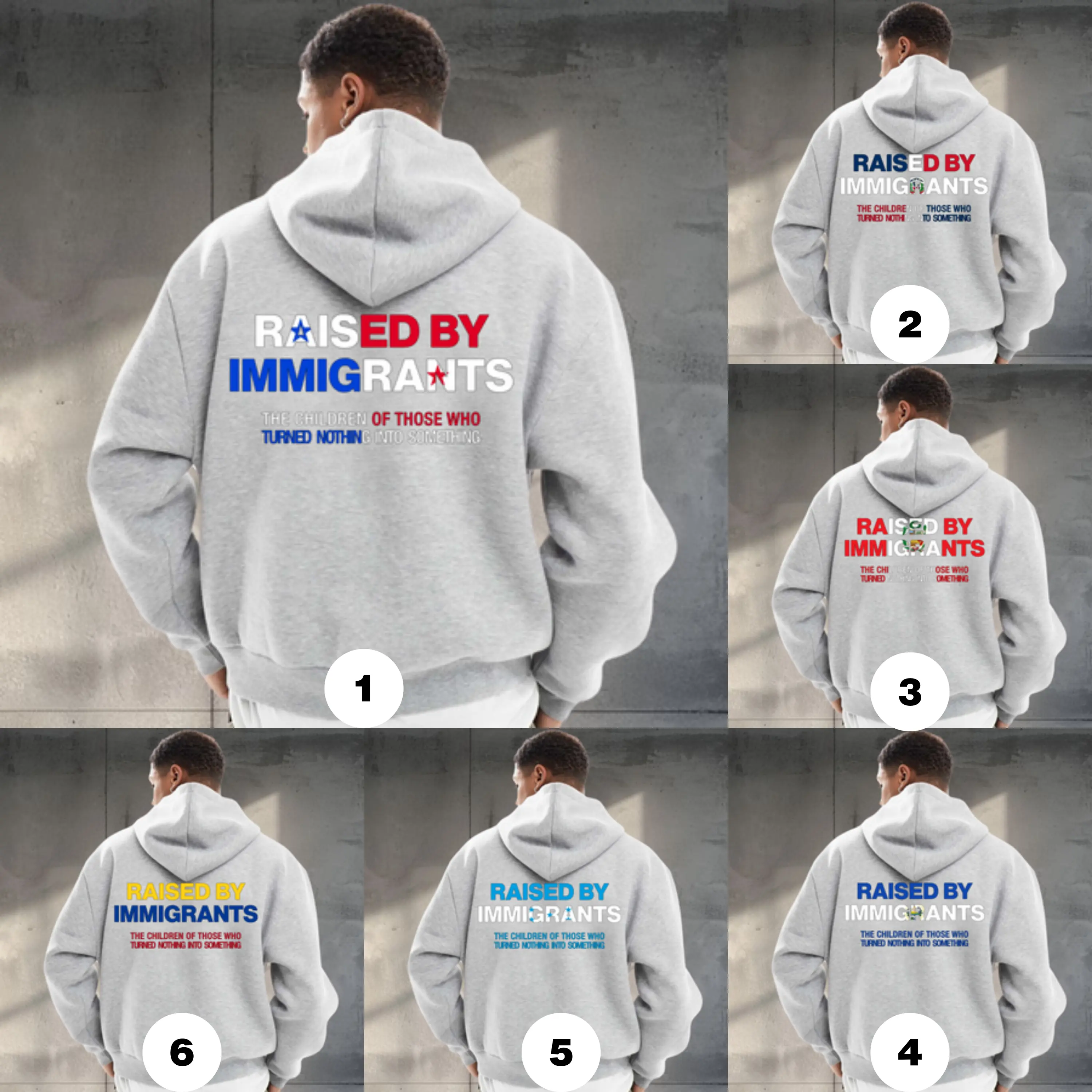 Raised By Immigrants Back Print Pullover Hoodie Latina American Pride Pullover Hoodie Latino Heritage Empowerment Pullover Hoodie Cultural Identity Quote Unisex Gildan Cotton Pullover Hoodie