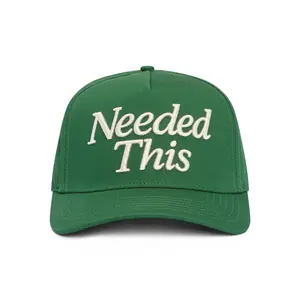 Needed This Snapback Hat – Green Embroidered Baseball Cap, Adjustable Fit for Men Women, Casual Streetwear Hat, Trendy Everyday Outfit Gift Idea