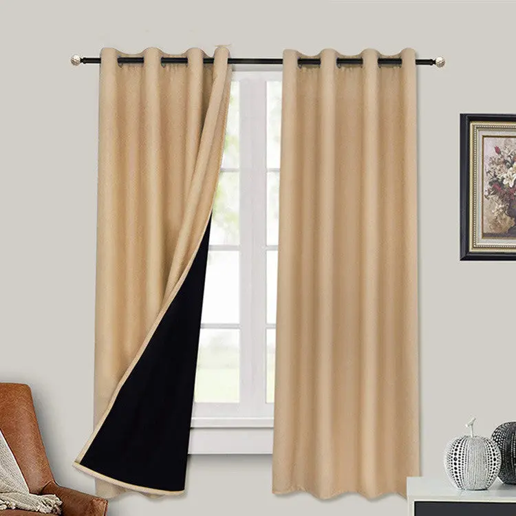 Midnight Luxe Blackout Curtains - Luxury Aesthetic Modern Soft Fabric Drapes, Total Light Blocking, Room Darkening, Glare Reducing for Bedroom, Living Room