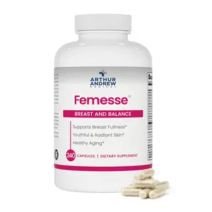 Arthur Andrew Medical Femesse Breast and Balance Beauty Hormone Support Vegan Gluten Free 240 Capsules 60 Servings with Vitamin E for Natural Balance and Comfort