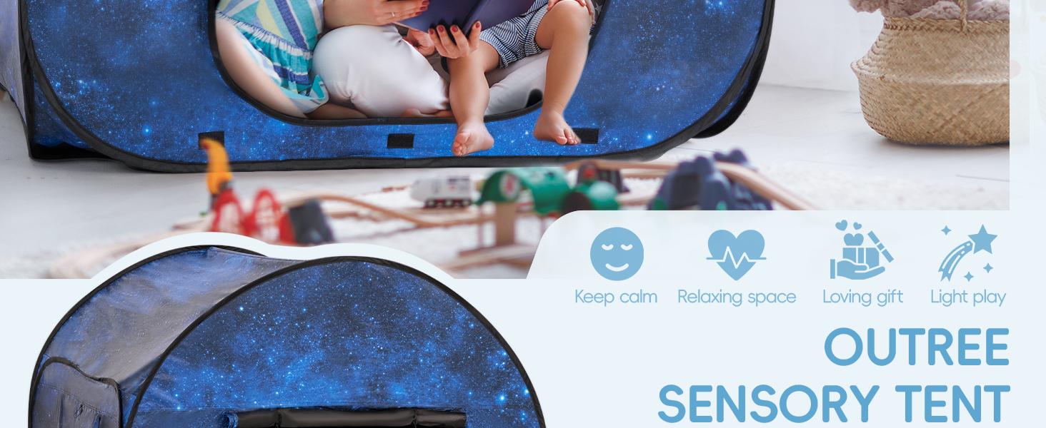 (Summer Turn-Up)OUTREE Sensory Tent 47 * 47 * 47 in, Sensory Tent for Kids with Autism, Pop-up Play Tent, Summer Turn Up & Father's Day Deal (Summer Turn-Up)OUTREE Sensory Tent 47 * 47 * 47 in, Sensory Tent for Kids with Autism, Pop-up Play Tent, Summer Turn Up & Father's Day Deal