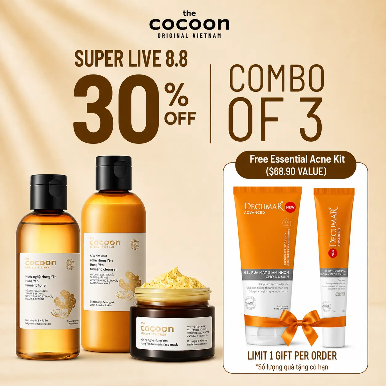 [Deal Supper Live 8.8] Radiance Revive Set - 100% Vegan Cosmetics