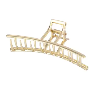 CHEIBEAR 4.5 Inch Large Metal Hair Claw Clips Hair Barrettes Arc Shaped Line