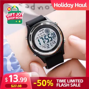 Timebeauty student electronic watch with alarm clock, stopwatch, timing date, and hour function 5ATM waterproof multifunctional timing digital display watch