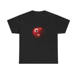 APPLE TONGUE T-shirt 100% pure cotton men's and women's casual fashion T-shirt fun pattern top