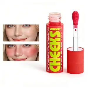 Skin-Fit Blush Cream, Hydrating Texture Seamless Blending, Creates Healthy Natural Glow, Ideal for Beginners Practice & Daily Makeup