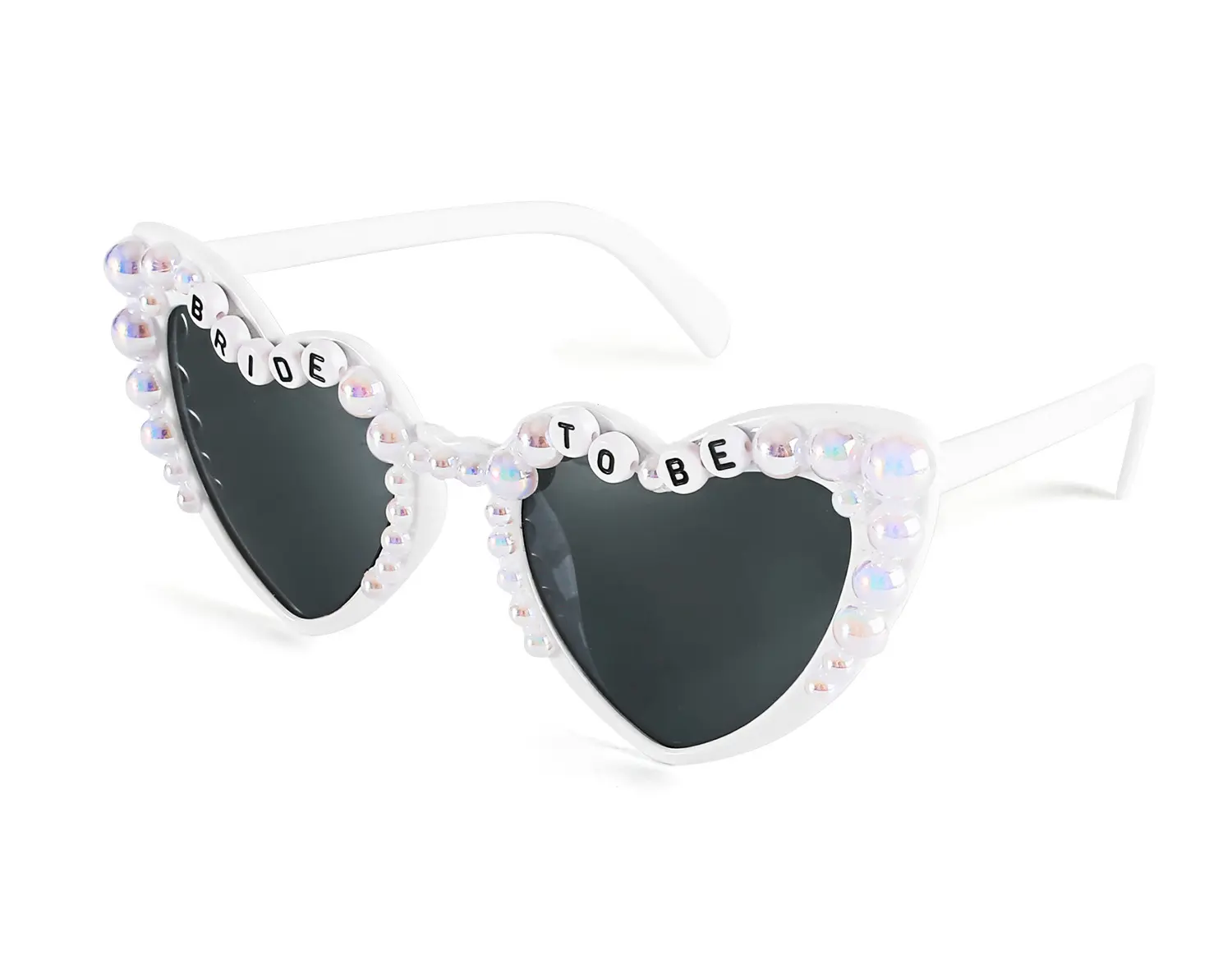New Heart Sunglasses for Women Girl Eyewear Beach Pearls Wedding Party Sun Glasses BIRTHDAY BRIDE to Be MARRIED Eyeglasses