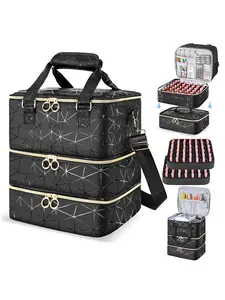 Ultimate Nail Polish Storage Organizer, Holds 84 Bottles (15ML), Three-Layer Set with Case, Perfect Gift for Beauty Enthusiasts, Makeup Container Set