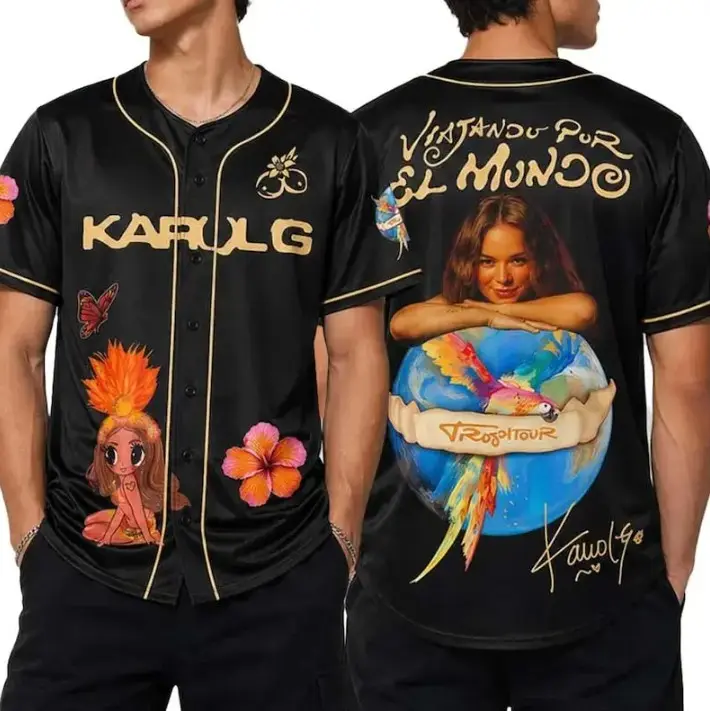 Latin Pop Concert Baseball Jersey, Music Tour Inspired Jersey, Unisex Fan Apparel