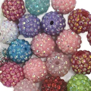 40pcs Resin Rhinestone Beads 16mm for Beaded Pens - Mixes of Colors Crystal Diy Charms Crystal Craft Kit Decoration Jewelry