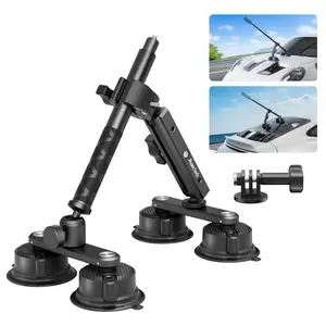 Maectech Four Suction Cup Car Mount Kit for Insta360 Car Mount Adjustable Double-Layer Suction Cup for Go pro Action Camera Mounts for insta360 X5 Accessories