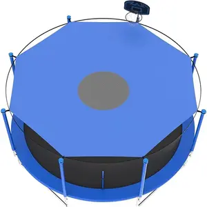 Trampoline Sunshade Cover, 8/10/12/14/16 Feet UV Protection, Rainproof Outdoor Backyard Playground Accessory, Easy Installation