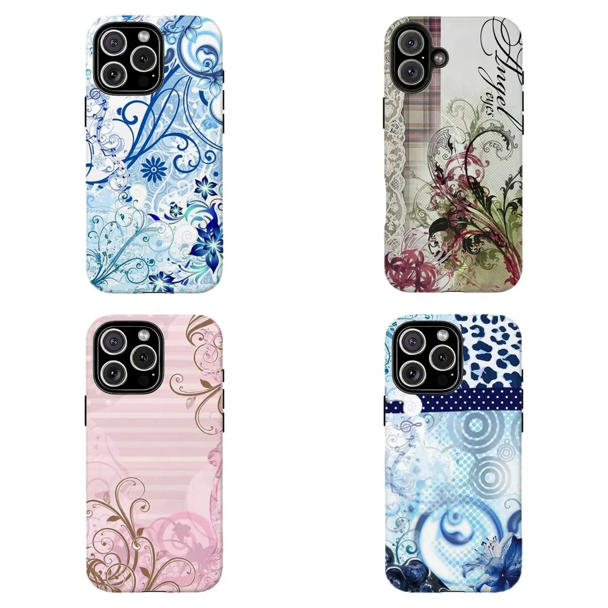 Y2K Baroque Swirl Phone Case | coquette Protective & Ornate , For iPhone 11 12 13 14 15 16 17 Pro Max For Samsung S26 S25 S24 S23 S22-Gift For Her/Him/Anime lovers