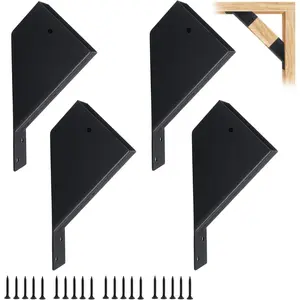 4 Pcs Pergola Brackets, 45-Degree Angle Bracket.Specially for Reinforcing Gazebos.Fits 2" x 4" lumber.with Drainage Holes.a Stable Pergola.