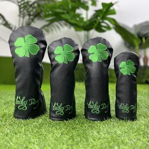 Clover Golf Club Cover, Durable Protective Gear for Clubs, 1pc/4pcs Set, Essential Golf Accessories for Optimal Protection