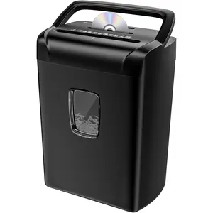12-Sheet Paper Shredder for  Office Use, 10-Minute  Cut Shredder with 5.5 Gallons Bin, P-4 High  Heavy Duty Office Shredder Shred CD/Credit Card