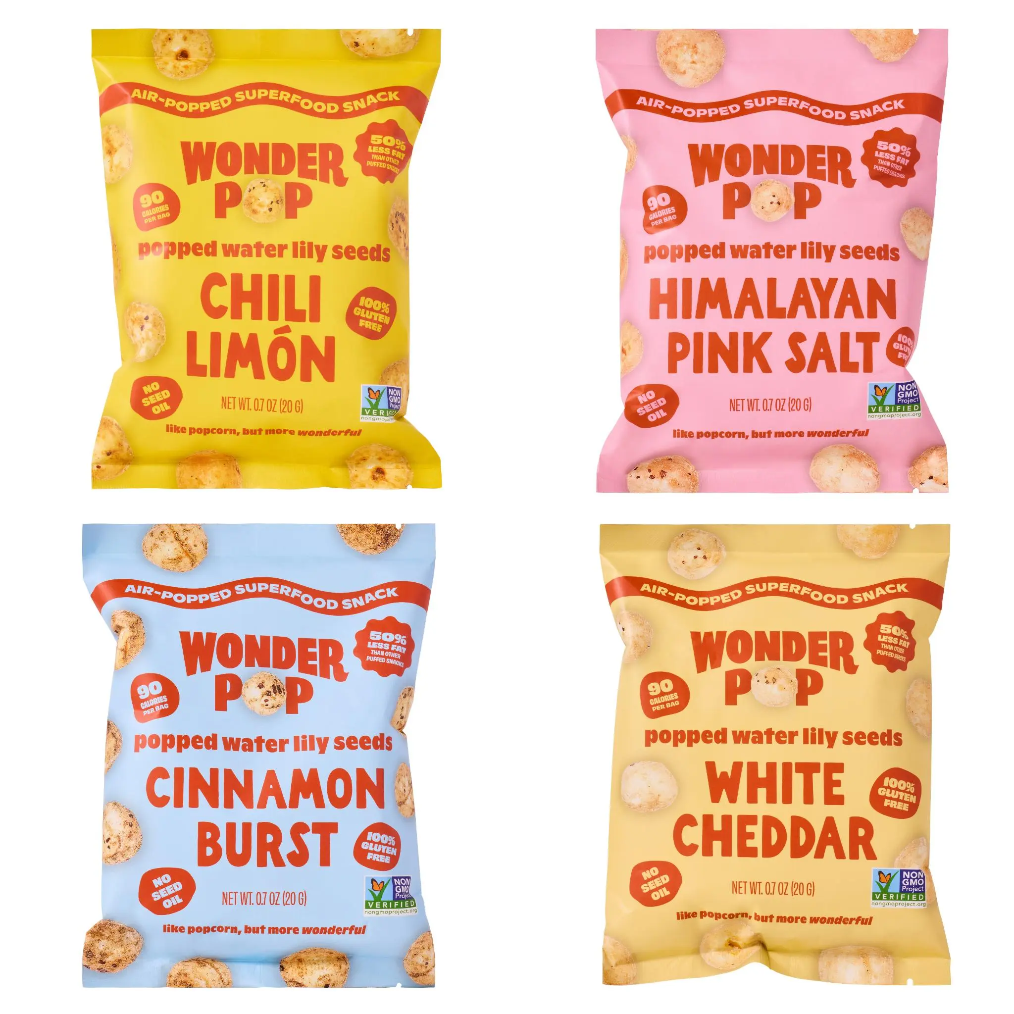 WonderPop Air-Popped Water Lily Seeds - Variety Pack