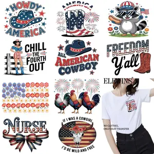 12 Sheets Independence Day 250th Anniversary Iron Transfer Paper, DTF Heat Transfer Stickers, Ready for Hot Pressing, Ideal for T-Shirts, Hats, Jeans, Backpacks, Pillows