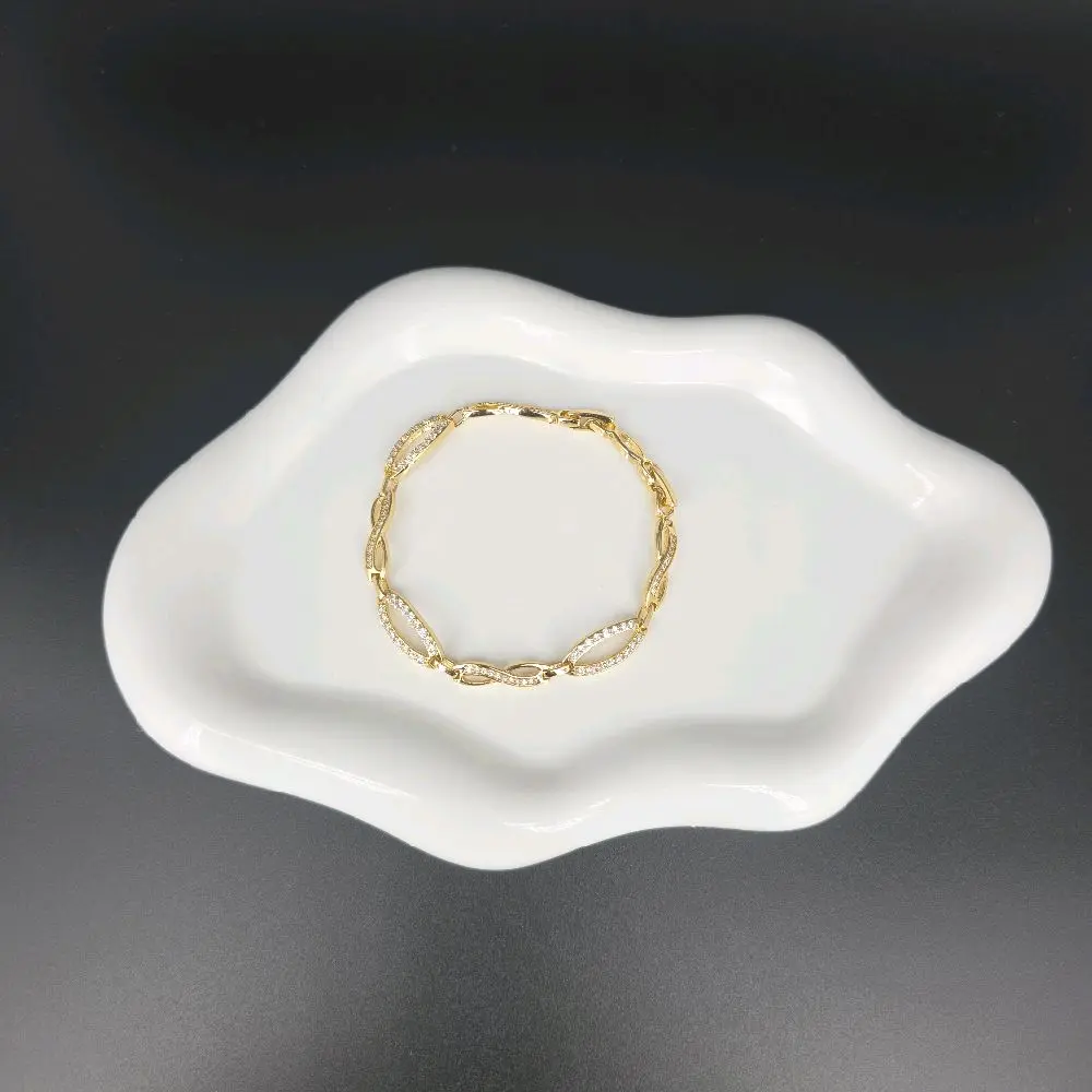 #6 Gold-Plated Infinity Bracelet with Zirconia