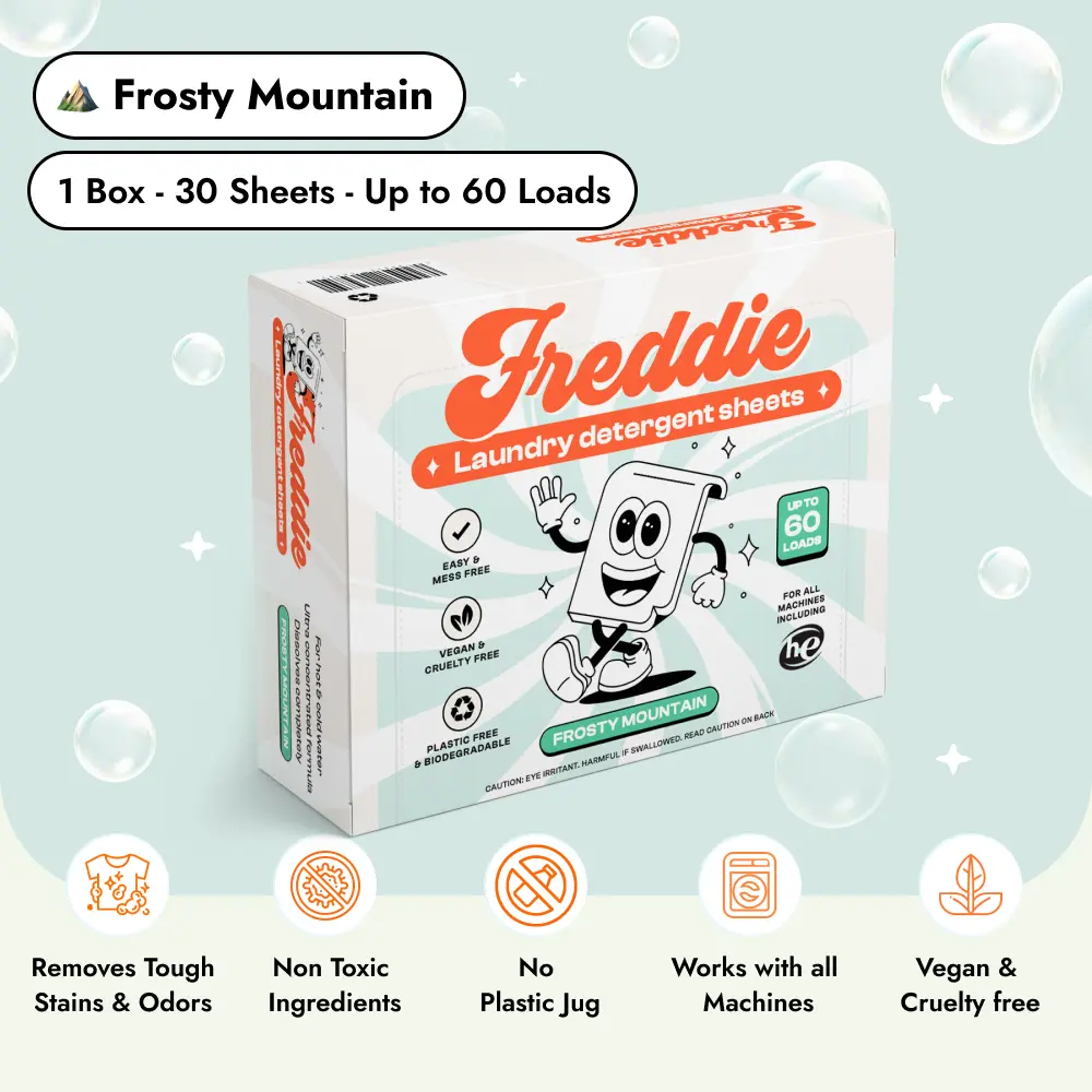 Freddie Frosty Mountain Eco-Friendly Laundry Detergent Sheets (30-360 Day Supply, 30-360 Sheets) - c