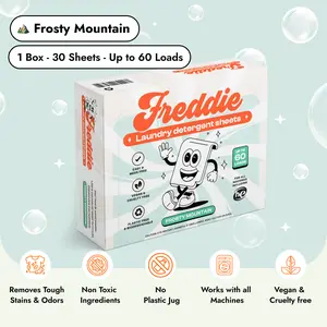 Freddie Frosty Mountain Eco-Friendly Laundry Detergent Sheets (30-360 Day Supply, 30-360 Sheets) - c
